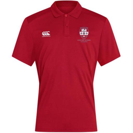 Ashford School Staff Dry Polo (red)