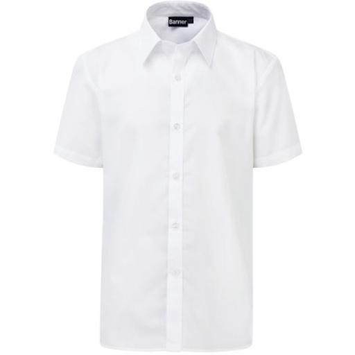 White Slim Fit Short Sleeve Shirt 2-PACK (OPTIONAL)